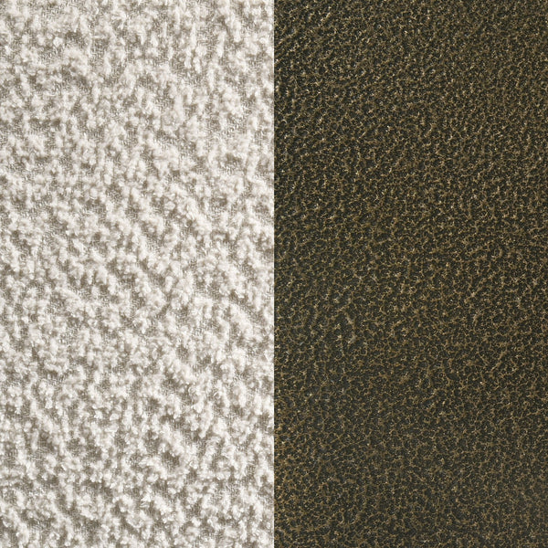 English Elm Mellie Vanilla Eastern King Canopy Bed with Bronze Frame, Upholstered Posts & Elegant Modern Lines B062S01058