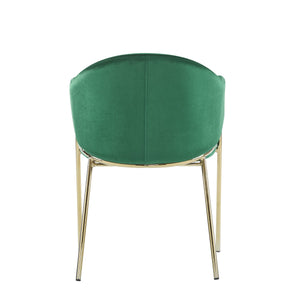English Elm Christopher Knight Home® - Modern Velvet Upholstered Dining Chair with Plush Velvet Seat and Sleek Metallic Frame for Comfort Emerald,Gold 32.25 L x 23.75 W x 21.25 H N776P224512G