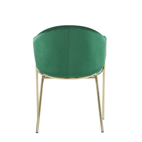 English Elm Christopher Knight Home® - Modern Velvet Upholstered Dining Chair with Plush Velvet Seat and Sleek Metallic Frame for Comfort Emerald,Gold 32.25 L x 23.75 W x 21.25 H N776P224512G