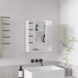 English Elm Wanna 23" High Double Door Medicine Cabinet White with 2 Adjustable Shelves + Open Shelf for Bath B200P286959