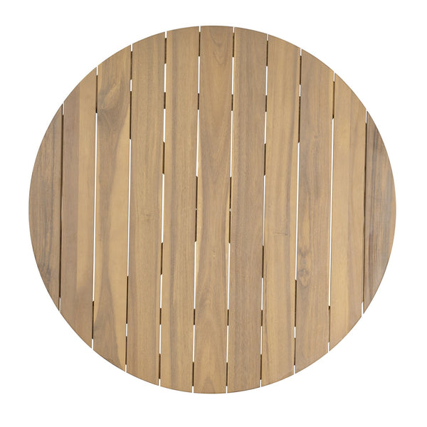 English Elm Nusa Outdoor Pe Rattan Conversation Set with Acacia Wood Coffee Table Patio Black,Natural NUSA4PCSET-BLK