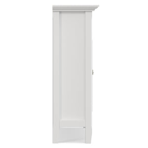 English Elm Amherst White Pine Entryway Cabinet with Crown Molding Two Drawers and Storage Doors B136P436048