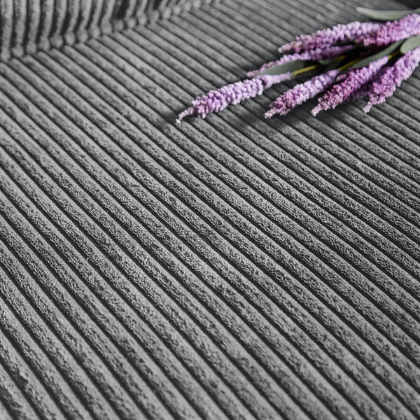 English Elm 83.86"Corduroy comfy sofa with resilient sponge & spring cushions, stylish modern 3-seater for living spaces Gray W1359P215066