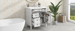 English Elm 30'' Modern Bathroom Vanity With Ceramic Sink, Soft-Close Drawers & Stylish Storage Cabinet Solutions N710P206904Z
