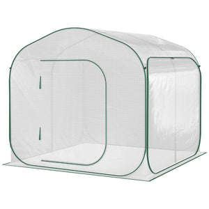 English Elm Outsunny 7' X 7' Portable Walk-In Greenhouse Tent With Zipper Door For Easy Plant Care & Growth W2225P174452-GIGA