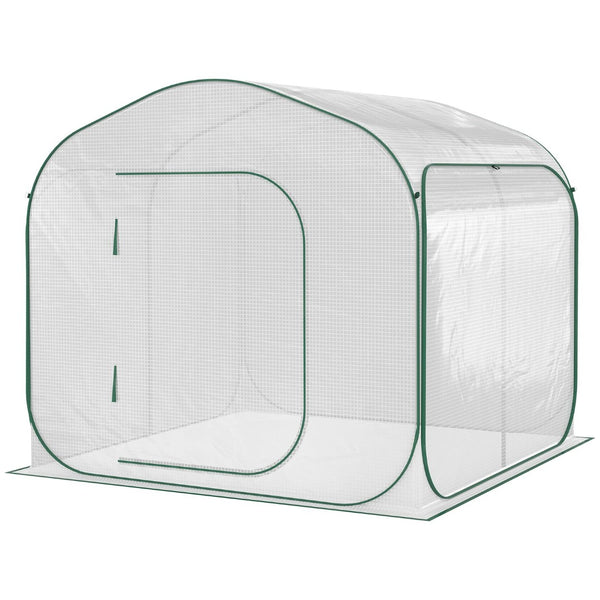 English Elm Outsunny 7' X 7' Portable Walk-In Greenhouse Tent With Zipper Door For Easy Plant Care & Growth W2225P174452-GIGA
