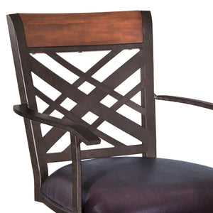 English Elm Tahiti 26 Inch Pu Leather Barstool with Stainless Steel Base for Home Bar B2736P464870