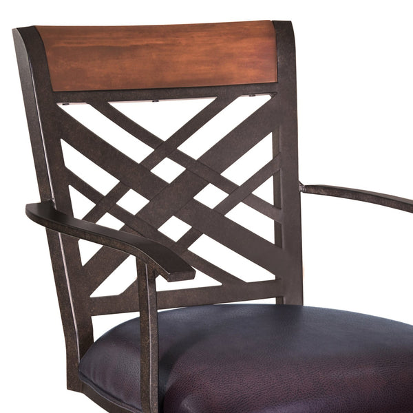 English Elm Tahiti 26 Inch Pu Leather Barstool with Stainless Steel Base for Home Bar B2736P464870