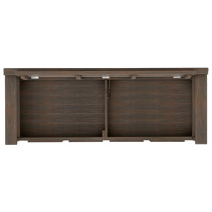 English Elm Amherst Solid Wood Entryway Storage Bench – Farmhouse Brown, Stylish Seating & Practical Storage Solution B136P158336