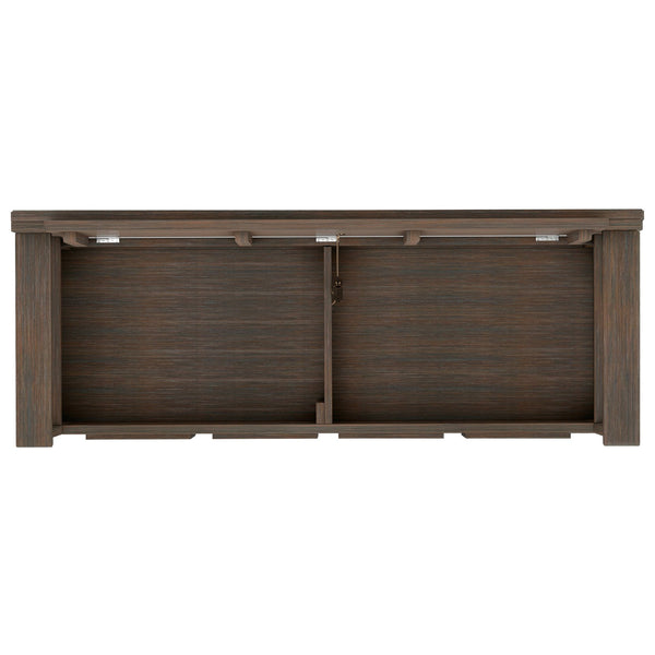 English Elm Amherst Solid Wood Entryway Storage Bench – Farmhouse Brown, Stylish Seating & Practical Storage Solution B136P158336