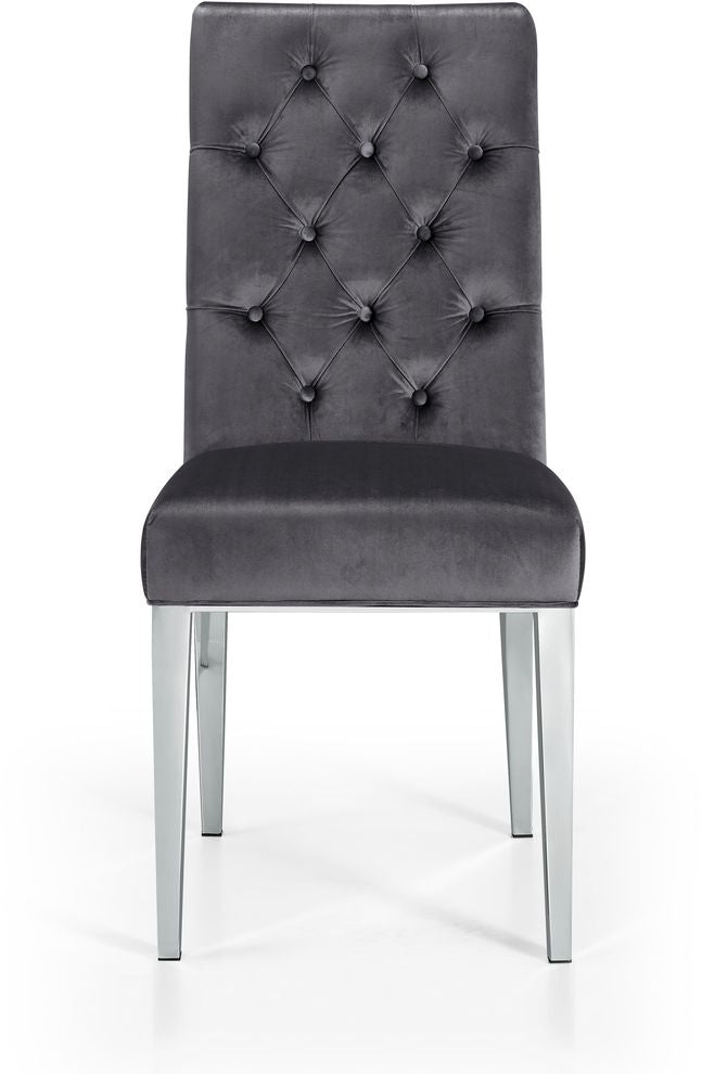 English Elm Modern Velvet Dining Chair Set Of 2 – Glamorous Tufted Design With Chrome Legs For Chic Spaces B011P353088