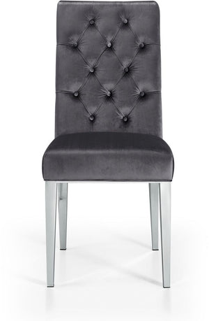 English Elm Modern Velvet Dining Chair Set Of 2 – Glamorous Tufted Design With Chrome Legs For Chic Spaces B011P353088