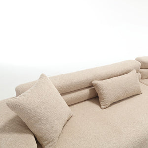 English Elm Modern Foam-Filled Sleeper Sofa Bed With Unique Boucle Design For Living Room & Bedroom Decor W2705S00007-GIGA