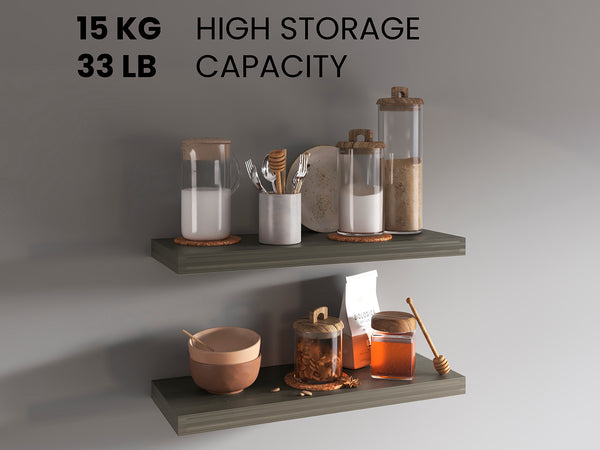 English Elm Ecco 31.5" Floating Shelves Set Of 2 – Stylish Wall Storage For Books, Decor & Minimalist Room Design B070P351138