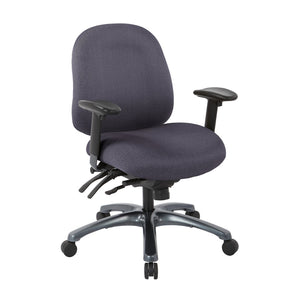OSP Home Furnishings Multi-function Ergonomic High Back Office Chair with Lumbar Support and Titanium Base Mid Jet 8512-297