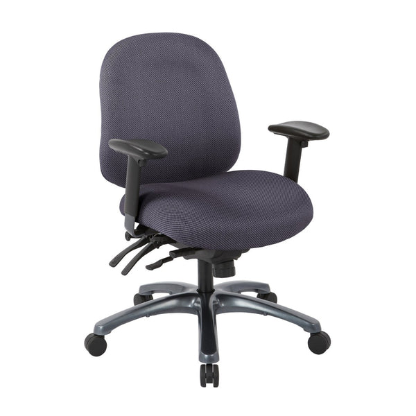 OSP Home Furnishings Multi-function Ergonomic High Back Office Chair with Lumbar Support and Titanium Base Mid Jet 8512-297