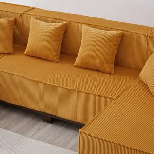 English Elm Swivel Barrel Accent Chair Chenille Tufted Round Club Seat for Living Room Lounge Orange N719S002220G