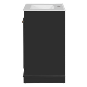 English Elm 20-inch Bathroom Vanity with Ceramic Sink, Modern Freestanding Single Vanity with Soft-Close Doors and Adjustable Shelf for Ample Organized Storage Black N710P317678B