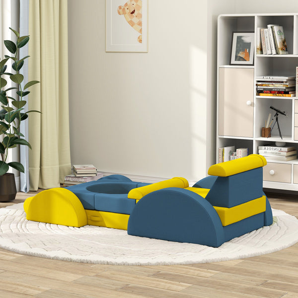 English Elm Qaba 14 Piece Modular Foam Play Couch Convertible Kids Floor Sectional Sofa W2225P249711
