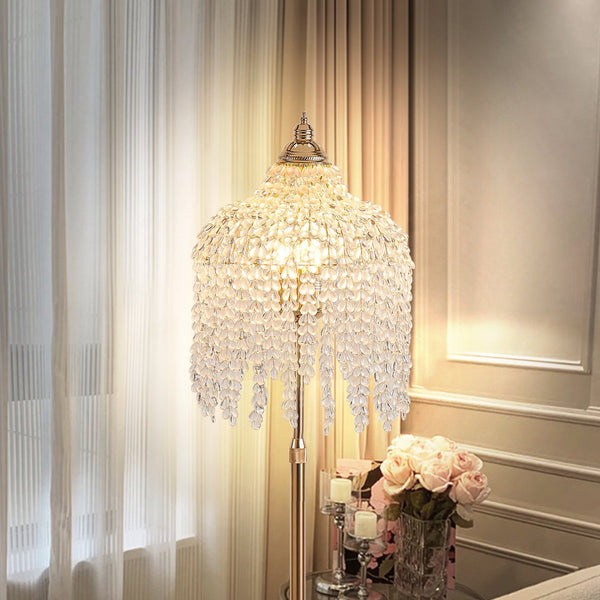 English Elm 16 Inch Gold 5-light Crystal Bead Chandelier Cascading Waterfall Pendant for Dining Rooms W1340P264005