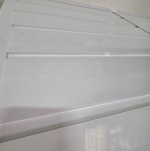 English Elm Haze Aluminum Exterior Awning White Powder Coat Finish for Entryways and Patio Doors B2755P465795