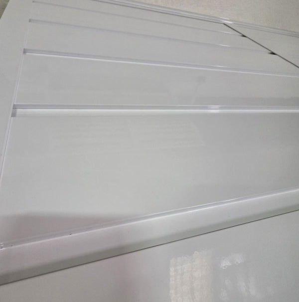 English Elm Haze Aluminum Exterior Awning White Powder Coat Finish for Entryways and Patio Doors B2755P465795