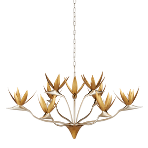 Paradiso Nature-Inspired Gold & Silver Chandelier – Adjustable, Elegant Design for Modern Spaces