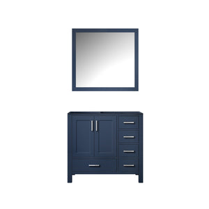 English Elm Navy Blue Bath Vanity 36" W X 22" D, Elegant Storage Solution With Matching Mirror For Your Bathroom B2731S00512