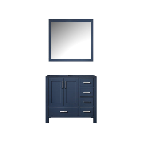 English Elm Navy Blue Bath Vanity 36" W X 22" D, Elegant Storage Solution With Matching Mirror For Your Bathroom B2731S00512