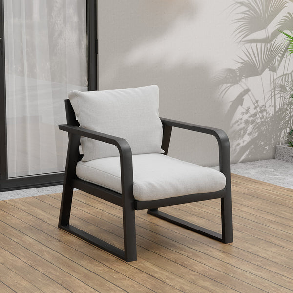 English Elm Fr Aluminum Patio Sofa Set with Swivel Rocker Memory Foam Cushions Outdoor Living W5382P440239