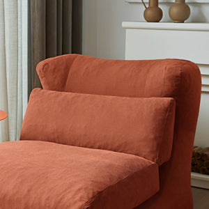 English Elm Cloud Corduroy Sleeper Chair Foldable High Density Foam Seat for Small Space Living Orange W1765P448612