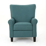 Christopher Knight Home® - Noble House - Thalia Traditional Dark Teal Fabric Recliner