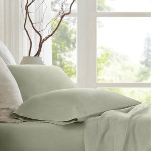 English Elm 4 Pieces Sage Queen Sateen Sheet Set – Luxurious 100% Egyptian Cotton For Ultimate Comfort & Style B035P381328