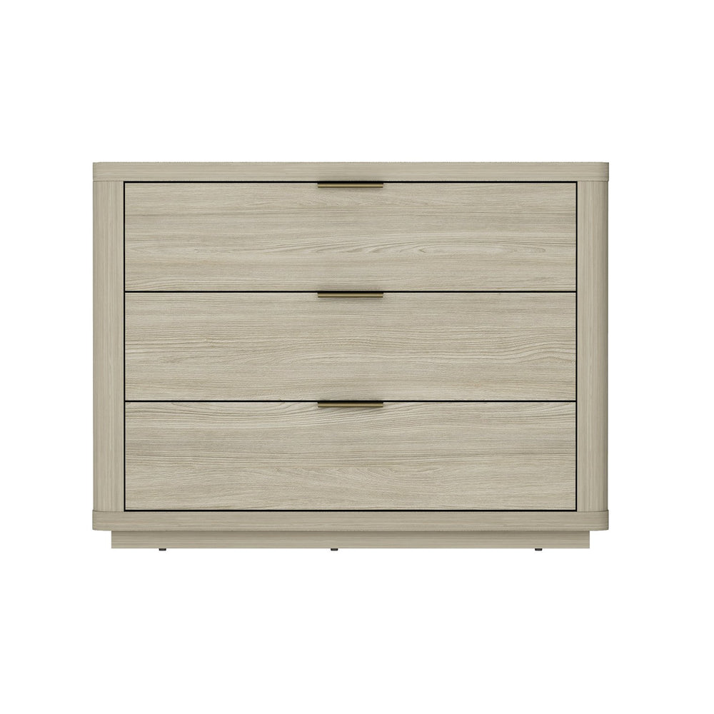 English Elm Evelyn 32" Nightstand In Natural Finish - Modern 3-Drawer Bedside Storage Solution For Any Room B365P398535