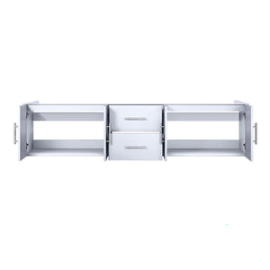 English Elm Glossy White Double Bath Vanity - 80" W Modern Design With Ample Storage & Soft-Close Features B2731P258533