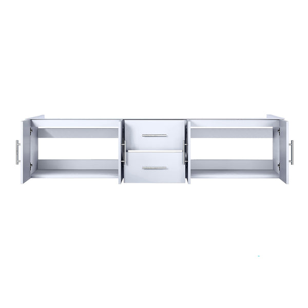 English Elm Glossy White Double Bath Vanity - 80" W Modern Design With Ample Storage & Soft-Close Features B2731P258533
