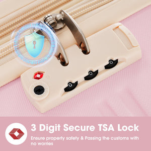 English Elm Hardshell 5 Piece Luggage Set Abs Spinner Suitcases with Tsa Lock Travel Ready N732P198627U