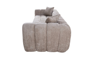 English Elm Marshmallow Cloud Sofa Oversized Boucle Four Seat Channel Tufted Living Room Couch Camel W5515P495927