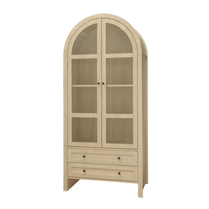English Elm 70.28" Tall Arched Kitchen Pantry - Stylish Farmhouse Cabinet With Adjustable Shelves For Versatile Storage W688P204443