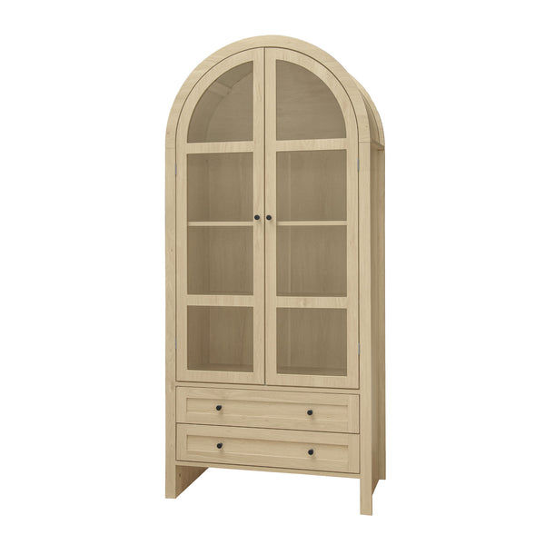 English Elm 70.28" Tall Arched Kitchen Pantry - Stylish Farmhouse Cabinet With Adjustable Shelves For Versatile Storage W688P204443