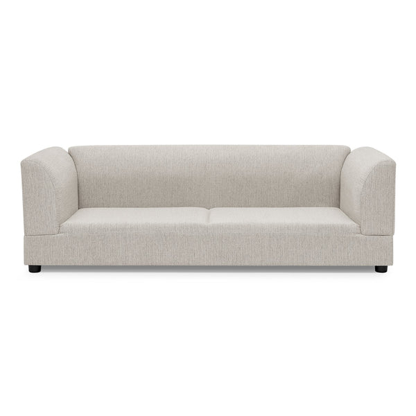 English Elm Comfortable Linen Upholstered Pet Sofa with Backrest and Armrests for Large Dogs Beige W487P430318