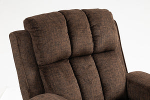 English Elm Oversized Power Lift Recliner with Heat Massage Lay Flat Design and Usb Charging Port Chocolate W547S00081