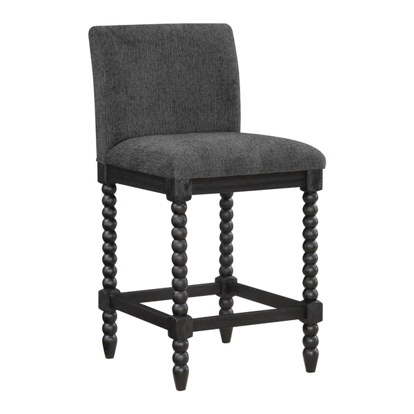 OSP Home Furnishings ELIZA 26" Spindle Counter Stool  Charcoal / Black