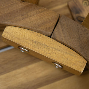 English Elm Christopher Knight Home® - Outdoor 3-Piece Acacia Wood Dining Set With Cushions, Modern Coastal Style For Small Spaces N773P210139G2_N773P191382T