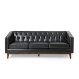 Christopher Knight Home® - Noble House - - Mirod 81'' Pu Sofa,Tufted Back,Solid Wood Legs,Living Room And Study