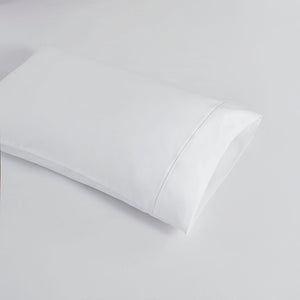 JLA Home Madison Park - Pima long-staple cotton sheets with Baratta hemstitching for breathable, durable luxury and easy care White MP20-7165