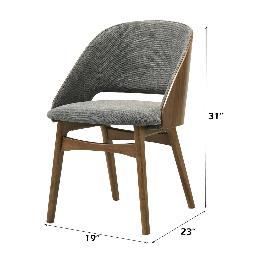 English Elm Delmon Upholstered Dining Chair Set of 2 Dark Walnut Wood Frame Contemporary B2726P440909