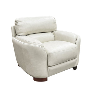 English Elm Edrice Top Grain Leather Accent Chair Structured Foam Seat for Modern Living B2726P498540