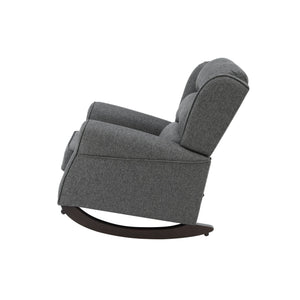 English Elm Grey Rocking Chair Pocket Coil Seat, Wooden Frame & Legs, Loose Seat/Tight Back for Comfort B062P215455