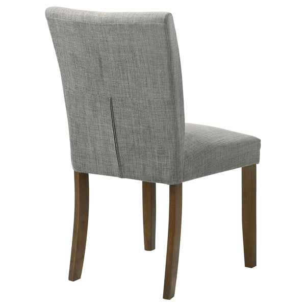 English Elm Conifer Upholstered Dining Side Chair Set of 2 with Curved Back and Squared Legs for Everyday Comfort Grey B062P375408